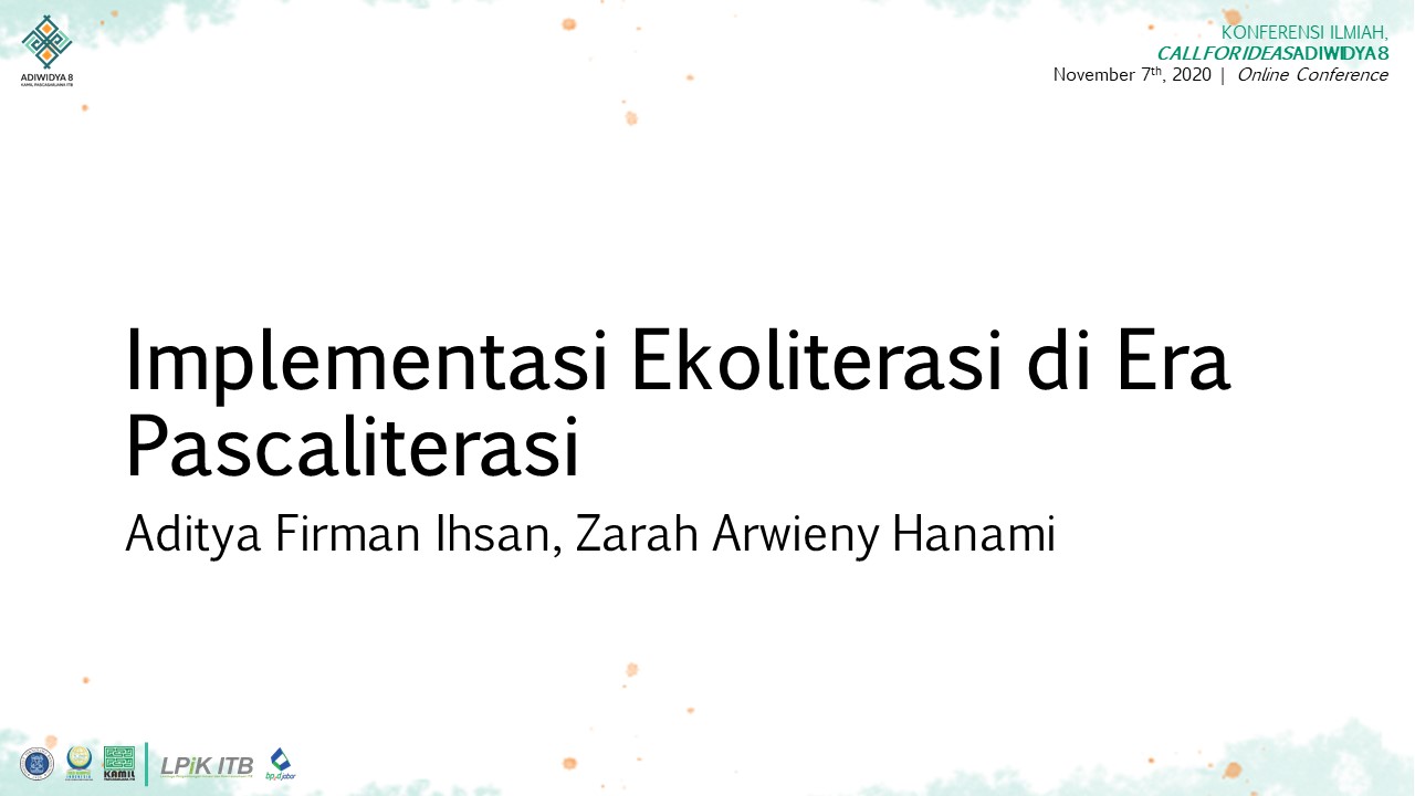 Implementasi Ekoliterasi di Era Pascaliterasi