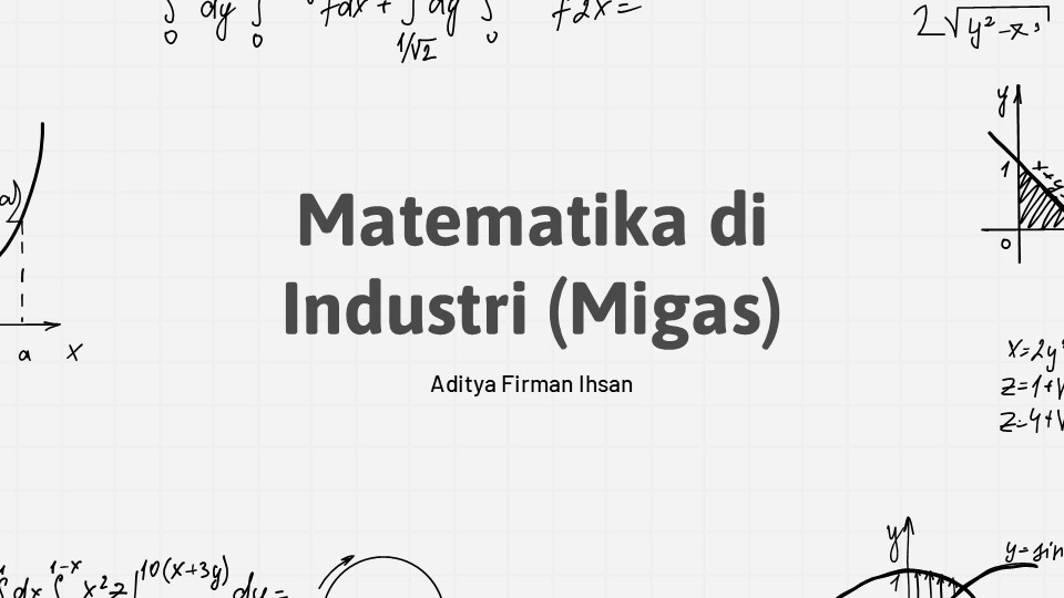 Matematika di Industri Migas