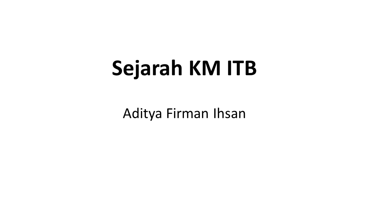 Sejarah KM ITB