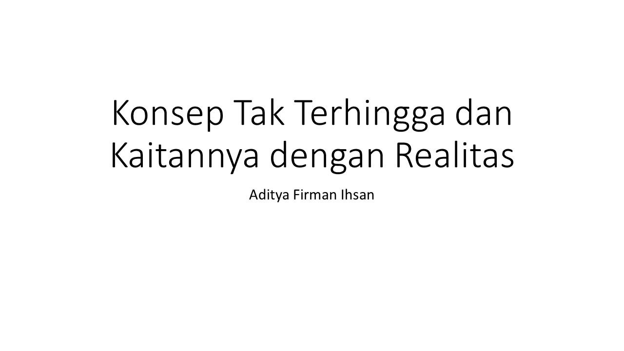 Apa itu Ketakterhinggaan