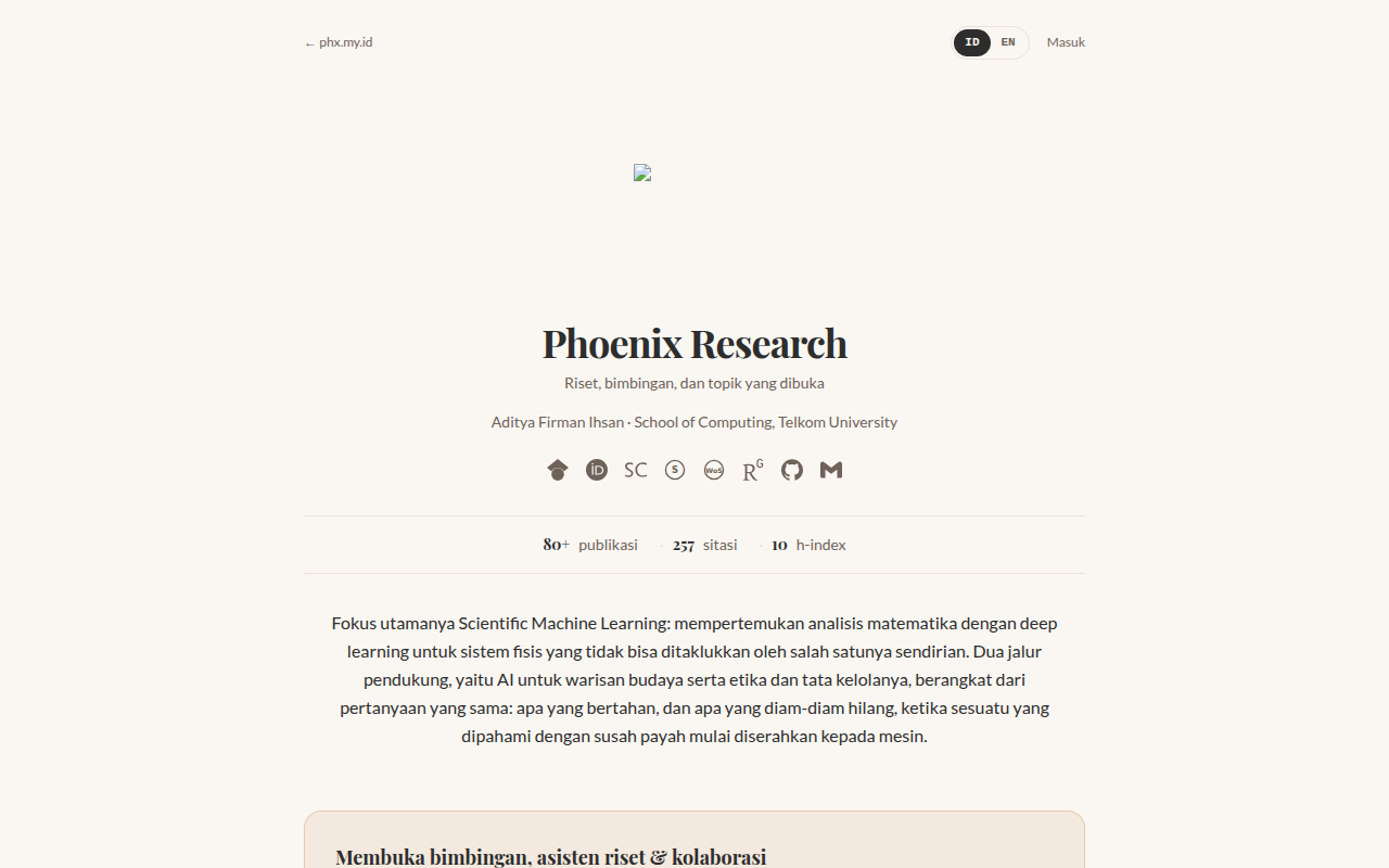 Phoenix Research — Portal Portofolio Riset